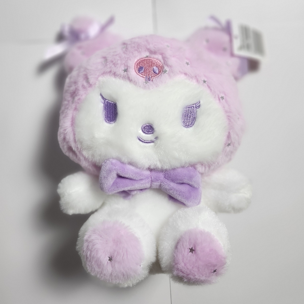 NEW WITH TAG Kuromi Purple and White Plush Toy